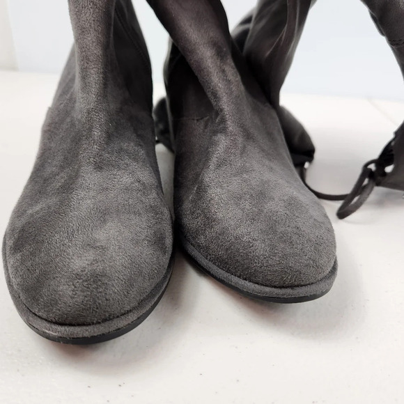 MARC FISHER Grey Gray LOCKET SUEDE OVER THE KNEE BOOT Size 7 1/2 M - Picture 7 of 14